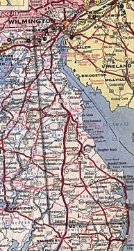1964 Delaware Road Map