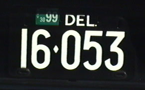 Delaware Black and White Tag