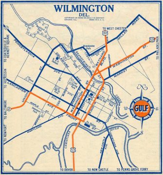 1935 Map of Wilmington, Delaware