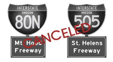 Portland, Oregon - Canceled Freeways