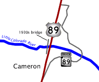 U.S. 89 / former SR 89 Truck map