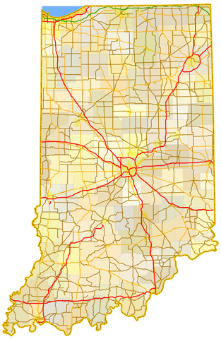 Map of Indiana