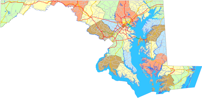 Map of Maryland