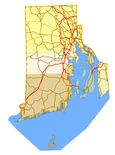 Map of Rhode Island