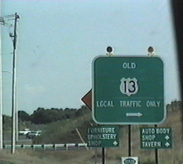 Old U.S. 13 signs - 1999