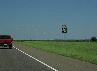 Advance signage for FM 2136.