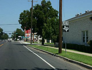Advance signage for FM 219 in Clifton.