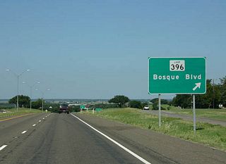 Loop 396, named Bosque Boulevard, travels through Waco to meet IH 35.
