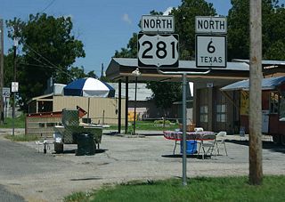 Texas generally signs multiple routes on these U-shaped poles.