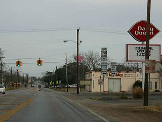 Approaching Yorktown, travelers find SH 119. SH 119 begins at Stockdale and travels toward Goliad.