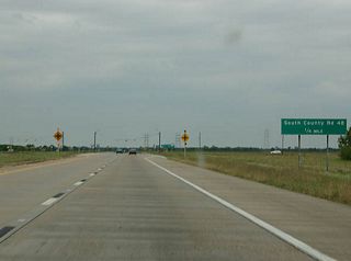 Brazoria County Route 48 (Airline Road) crosses paths with Texas 288 near Bonney. The county highway travels through rural areas midway between Texas 288 and FM 521.