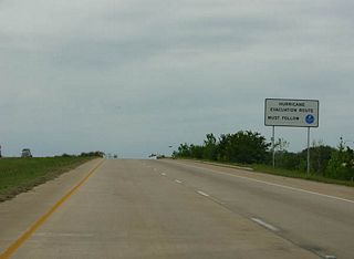 Texas 288 also represents a hurricane evacuation route leading north from Freeport to the Houston freeway system.