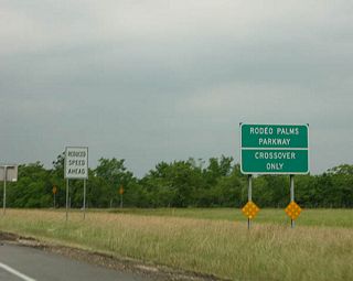 Left-hand turns are not permitted at Rodeo Palms Parkway itself, instead motorists must u-turn onto Texas 288 south to make the connection.