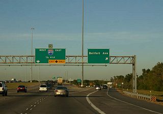 Bellfort Ave is the next exit. This is followed by Loop 610.