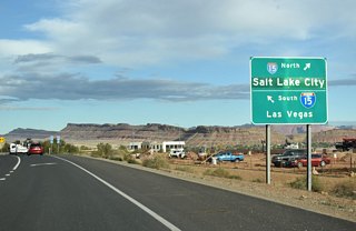 I-15 joins Southern Parkway with St. George and the greater Salt Lake City area to the north and Mesquite and Las Vegas, Nevada to the south. 