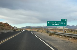 Several Subdivisions line Desert Canyons Parkway between SR 7 and the Arizona state line south of Exit 6.