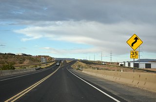 Southern Parkway widens to four lanes for the remainder to Interstate 15.