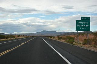Airport Parkway connects SR 7 (Southern Parkway) with St. George Regional Airport (SGU) in one mile.
