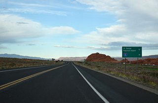 St. George Regional Airport (SGU) is located 12 miles ahead northwest of Exit 7. Eighteen miles remain along Southern Parkway to its end at I-15.