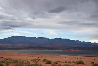 Sand Hollow Reservoir as seen along westbound SR 7 (Southern Parkway).