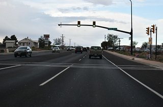 1400 West meets SR 9 (W State Street) at the crossing of Gould Wash.