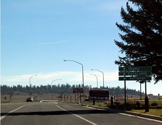 Utah 12 continues east to Tropic, Cannonville, and Escalante. Meanwhile, Garfield County Route 1660 turns left toward Antimony. County Route 1660 follows the East Fork of the Sevier River, and it changes into Utah 22 at Antimony.