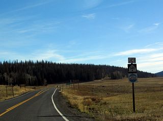 The first major junction along eastbound Utah 14 since leaving Cedar City is with Utah 148. Utah 148 leads north through Cedar Breaks National Monument, then connects with Utah 143. Utah 143 leads northwest to meet Interstate 15 at Parowan and east to meet U.S. 89 in Panguitch.