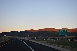 U.S. 50 arcs southeast to Salina, where it joins Interstate 70 east to Green River and Grand Junction, Colorado.