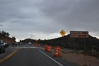SR 17 south to SR 9 leads east to Zion National Park. SR 59 east from SR 9 in Hurricane links with Arizona State Route 389 to U.S. 89 south toward Grand Canyon National Park.