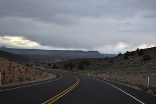 The Hurricane Cliffs line the southeastern horizon.