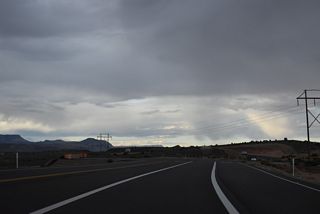 The first of several intersections with future streets along Toquerville Parkway southbound.