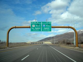 The next three exits along Utah 67 (Legacy Parkway) north are Exit 11, U.S. 89 north to South Ogden; Exit 12, Utah 225 (Park Lane); and Exit 13, Interstate 15 north to Ogden and Pocatello. This interchange is located in the city of Farmington. U.S. 89 continues as a freeway from this exchange north to Fruit Heights, then becomes a divided highway from there north toward Uintah and South Ogden. U.S. 89 connects with Interstate 84 at Exits 87 A-B.