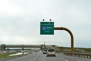 The southern end of Utah 67 (Legacy Parkway) is with Interstate 215 south. This interchange, dubbed as Exit 1, is the point where Utah 67 south merges directly onto Interstate 215 south.