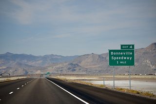 The longest exit less stretch along transcontinental Interstate 80 comes to an end at forthcoming Exit 4 with Bonneville Speedway Road.