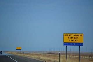Interstate 80 bee lines west to Bonneville Speedway with very little variation to break the monotony. The upcoming Knolls exit is the last stopping point off the freeway until the Salt Flats Rest Area at milepost 10.