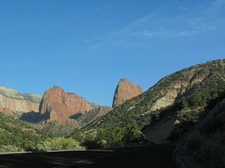 Views of magnificent Kolob Canyons as seen from Kolob Canyons Road eastbound.