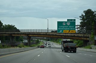 U.S. 29 (Lee Highway) shifts north of I-66 between Exit 69 and Exit 72 at Cherrydale in Arlington. SR 237 roughly parallels U.S. 29 to the south, heading east to Ballston in Arlington before joining U.S. 50 near Arlington National Cemetery.