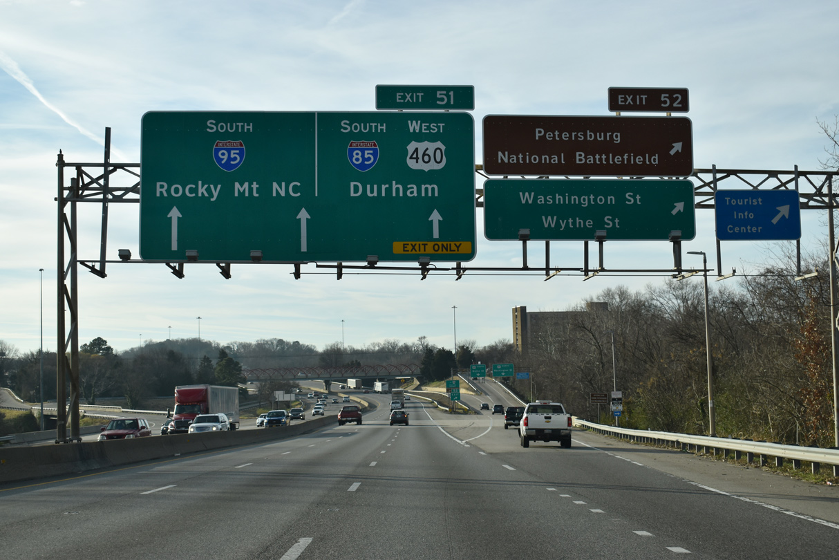 Interstate 95 South - Petersburg Vicinity - AARoads - Virginia