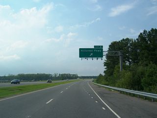 Opening up previously undeveloped land to the west for commercial development, Hillcrest Parkway was built at the same time of the Chesapeake Expressway.