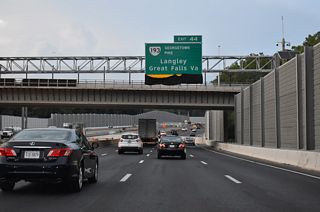 SR 193 (Georgetown Pike) turns westbound from SR 123 (Dolley Madison Boulevard) at Langley, 2.5 miles to Interstate 495 (Capital Beltway) at Exit 44. SR 193 east leads toward the FHWA Turner-Fairbank Highway Research Center.