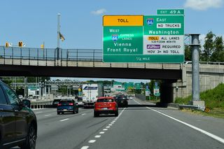 Interstate 66 east from Exit 49 A is part of the I-66 Inside the Beltway Express Lanes between I-495 and U.S. 29 at Rosslyn. Tolls are collected eastbound during the morning peak hours except for HOV-3 eligible motorists.