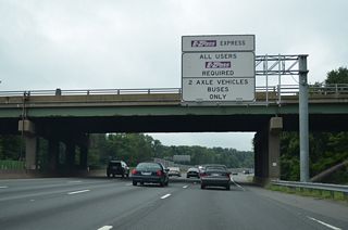 The I-495 Express Lanes opened to traffic on November 17, 2012 with two lanes per direction and limited ingress and egress points.