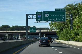 SR 236 heads 1.3 miles east to commercial center of Annandale and 4.8 miles to Lincolnia.