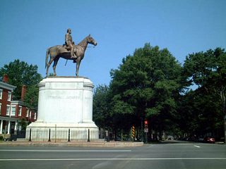 General Thomas Jonathan "Stonewall" Jackson earned his famous nickname for his bravery at the first Battle of Manassas (also known as the Bull Run). Dedicated on Oct. 11, 1919, his statue is located at the corner of Monument Avenue and Boulevard.