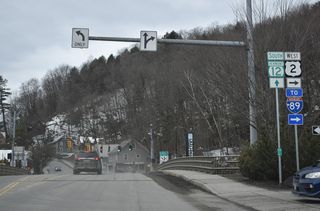 VT 12 extends south from the end of U.S. 2 Business and U.S. 2 (Memorial Drive) to Northfield, Randolph and Bethel.