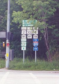 Previous shields posted at U.S. 2 Business/VT 12 south at U.S. 2. U.S. 2 follows Memorial Drive 0.42 miles west to Bailey Avenue. Memorial Drive continues another 0.89 miles from there to Interstate 89.