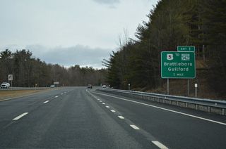 VT 142 parallels the Connecticut River north from Massachusetts Route 142 to U.S. 5 (Main Street) in Brattleboro.