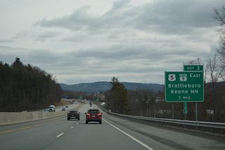 Brattleboro State Highway is a short access road linking the trumpet interchange at Exit 3 with the roundabout at the north split of U.S. 5/VT 9 (Putney Road).