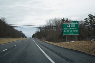 Westminster Street stems 0.77 miles west from U.S. 5 to the diamond interchange at Milepoint Exit 28.