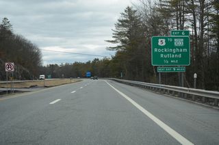 42.04 miles in length, VT 103 travels northwest from U.S. 5 in the town of Rockingham to U.S. 7 south of Rutland.